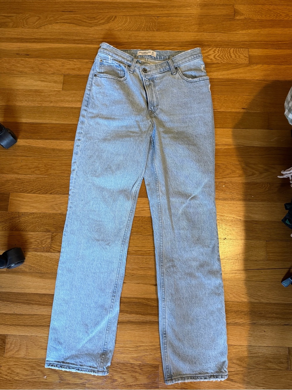 Abercrombie & Fitch Light Blue Straight-Leg Jeans
